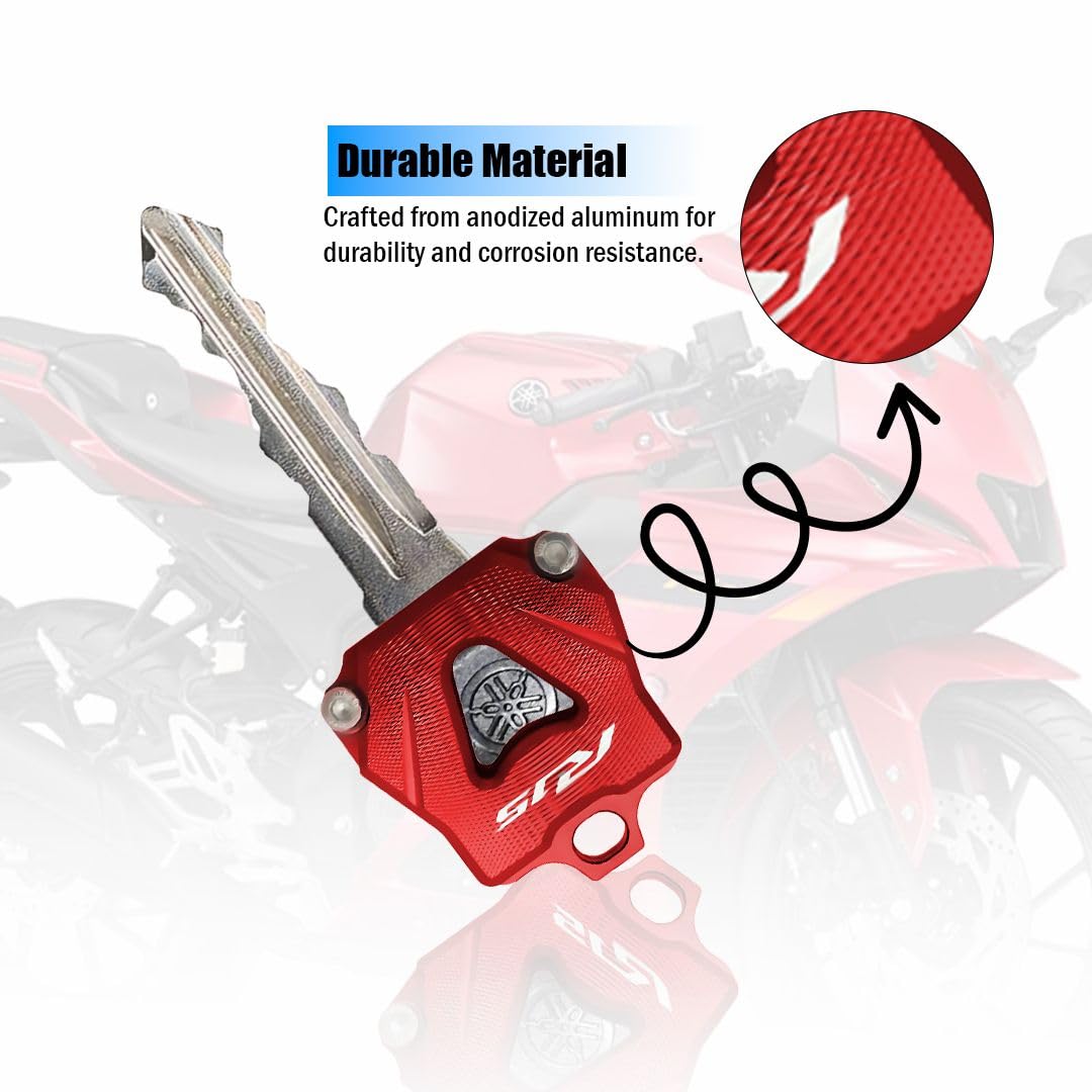 MOTO GENIUS CNC Aluminum Key Shell Case Cover for R15 V1 V2 V3 V4 Motorbike | Premium Protection with Stylish Finish ()