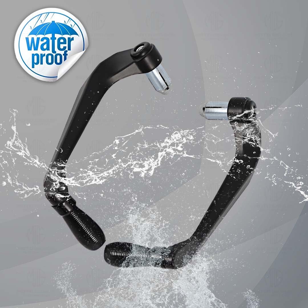MOTO GENIUS Adjustable CNC Brake Clutch Lever Protector Guard for Motorcycles & Bikes | Universal Fit, Durable Aluminum, Lever Protection, Minimalist Design ()