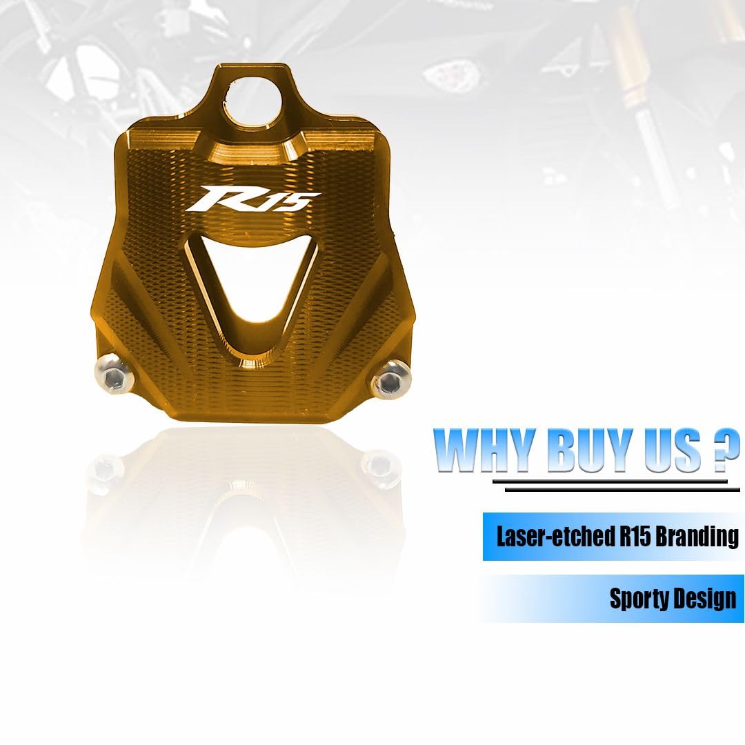 MOTO GENIUS CNC Aluminum Key Shell Case Cover for R15 V1 V2 V3 V4 Motorbike | Premium Protection with Stylish Finish ()