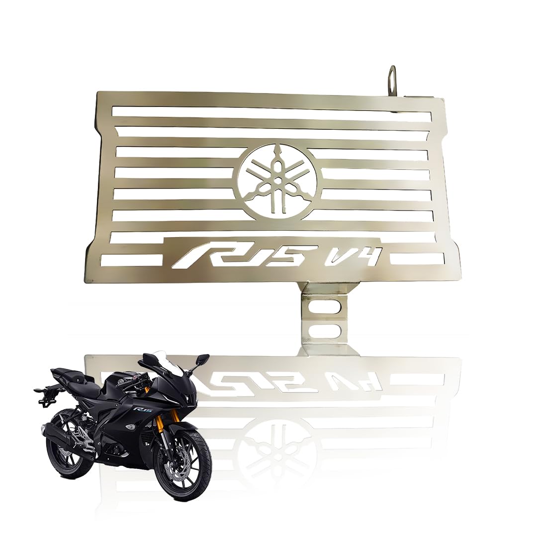 MOTO GENIUS Radiator Guard for R15 V4 | Durable Stainless Steel Protector |Essential Accessory for Motorcycle Radiator Protection