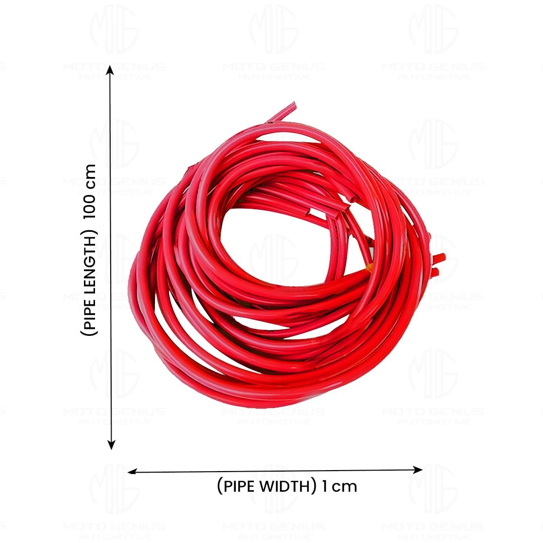 MOTO GENIUS 1 Meter Motorcycle Petrol Gas Oil Delivery Tube Pipe, Fuel Gasoline Hose for Motorbike, ATV and Scooter ()