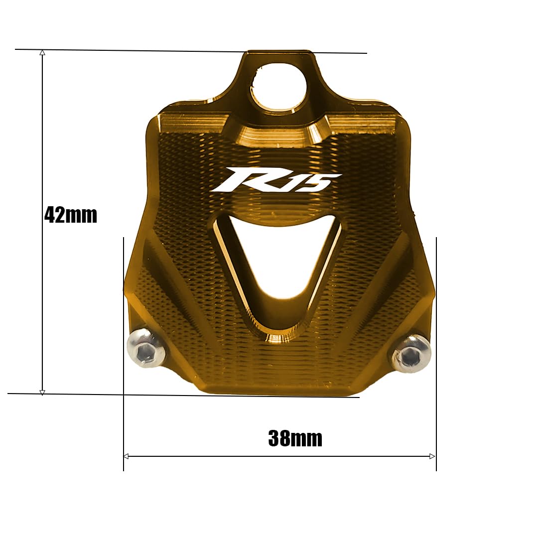 MOTO GENIUS CNC Aluminum Key Shell Case Cover for R15 V1 V2 V3 V4 Motorbike | Premium Protection with Stylish Finish ()