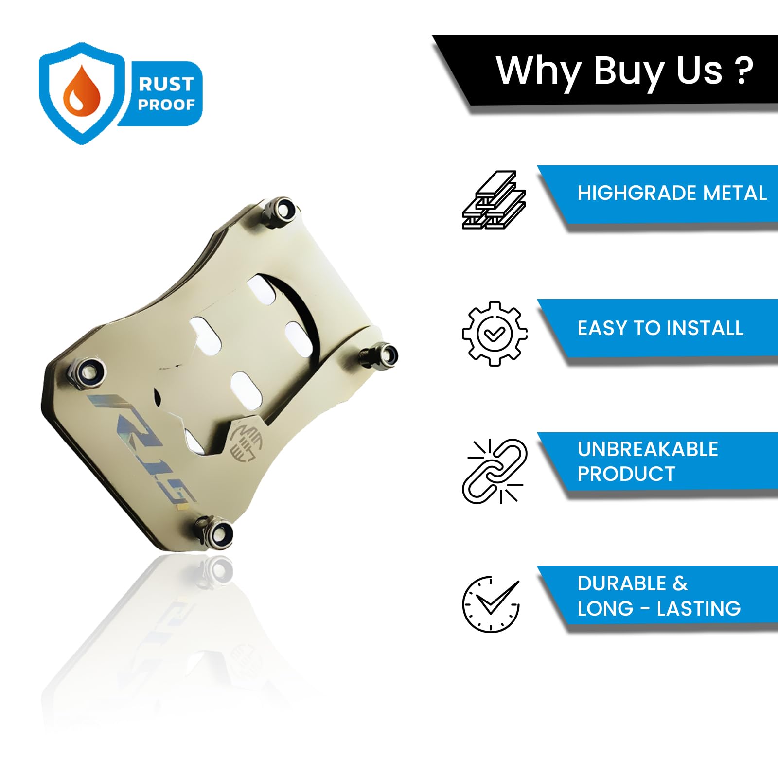 MOTO GENIUS Side Stand Extender for R15 V3 | Heavy Duty Parking Support and Stability Enhancer ()