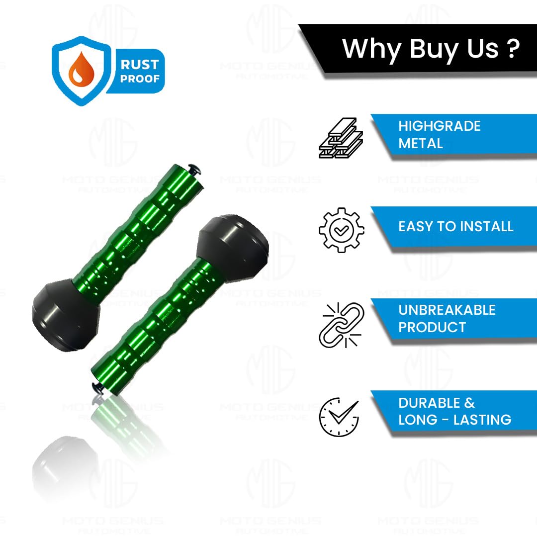 MOTO GENIUS Frame Slider Crash Protection Guard for Dominar 250 & 400 | Premium Motorcycle Protector for Enhanced Safety and Stability | Easy Installation, Durable Design ()