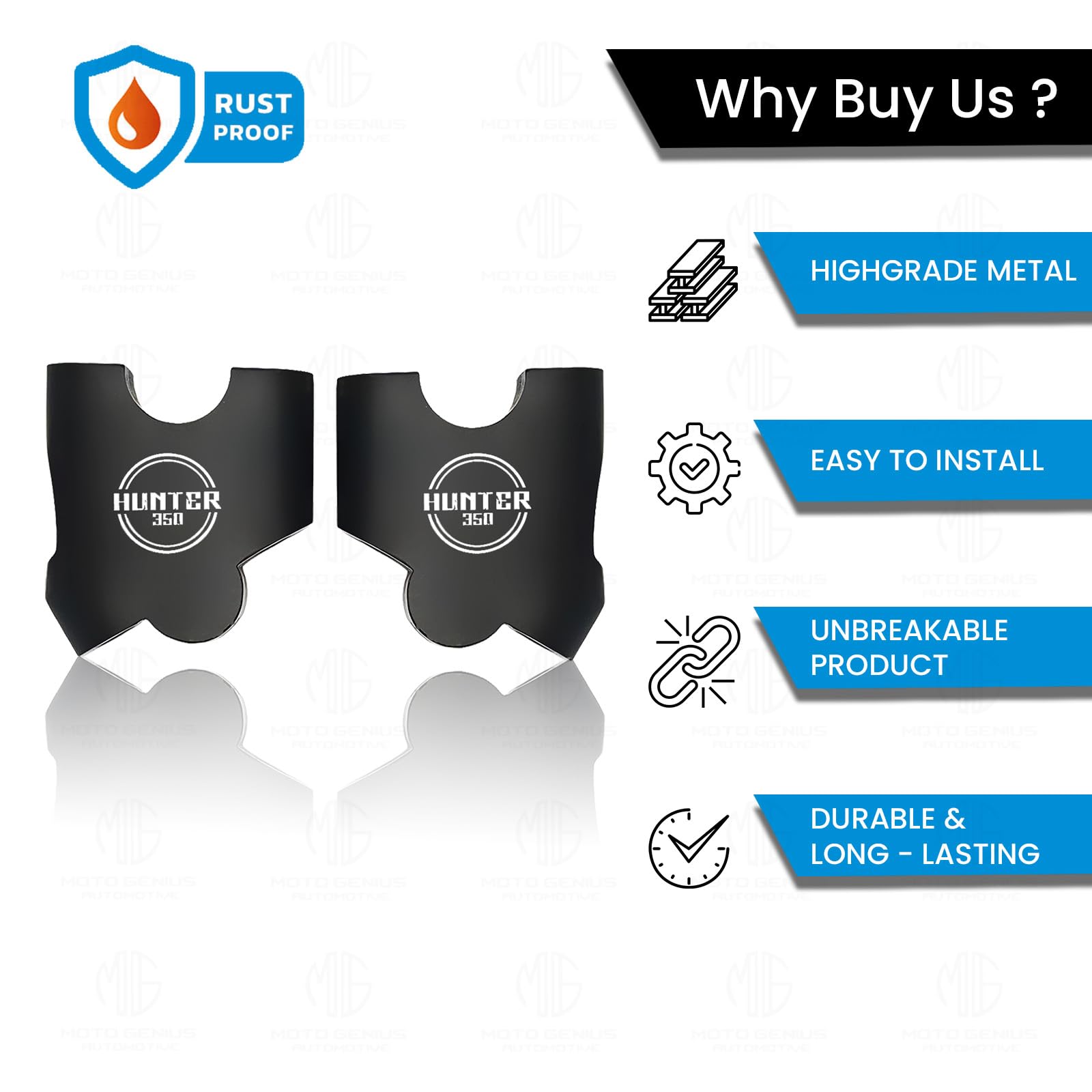 MOTO GENIUS Adjustable Handle Riser Hunter |Enhances Comfort and Control | Height Riser Clamp Compatible with RE Hunter (Angular)