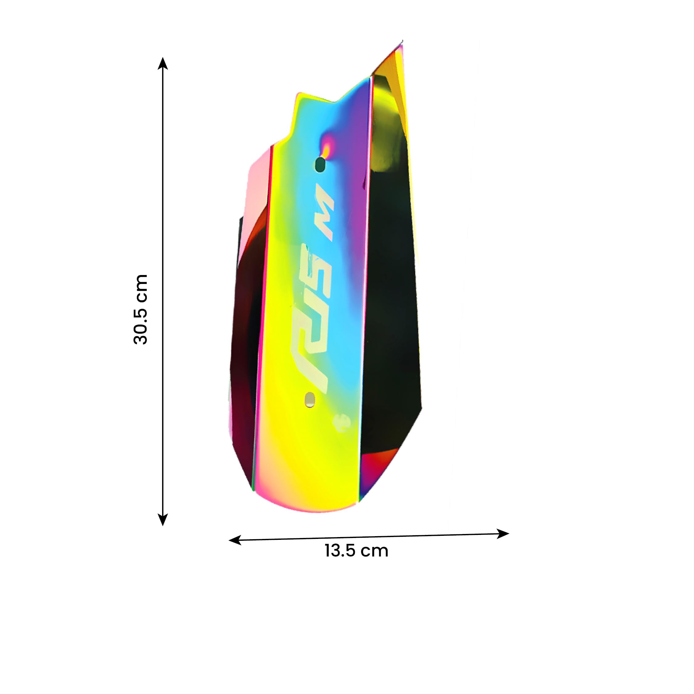 MOTO GENIUS Stainless Steel Exhaust Cover Silencer Protector for R15 V4 | Premium Exhaust Heat Shield Protector for Enhanced Durability and Style | Easy Installation