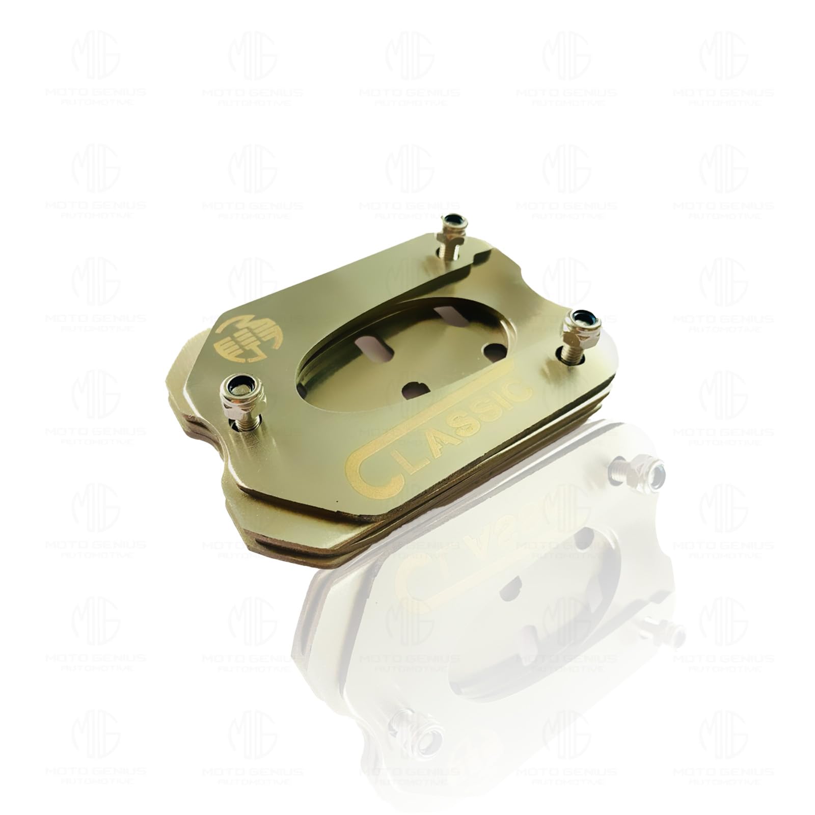 MOTO GENIUS Stainless Steel Side Stand Extender for Classic Reborn 350 | Heavy Duty Parking Support and Stability Enhancer ()