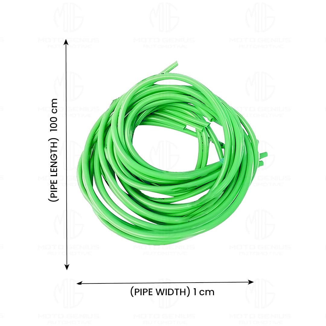 MOTO GENIUS 1 Meter Motorcycle Petrol Gas Oil Delivery Tube Pipe, Fuel Gasoline Hose for Motorbike, ATV and Scooter ()