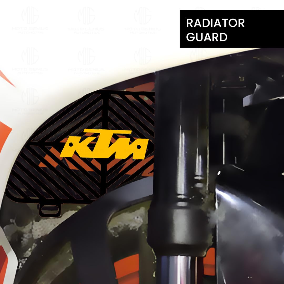 MOTO GENIUS Radiator Guard for KTM Duke and RC All Model | Durable Metal Protector | Essential Accessory for Motorcycle Radiator Protection | Compatible with RC & Duke 125 200 250 390 ()