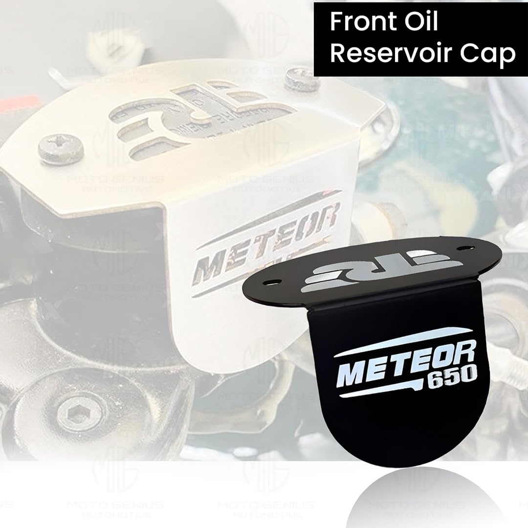 MOTO GENIUS Stainless Steel Front Disc Brake Fluid Reservoir Oil Cap for Super Meteor 650 Bike Replacement for Enhanced Durability and Performance (Pack of 1)