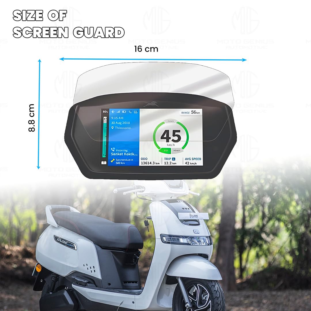 Tempered Glass Screen Protector for iQube Speedometer | Anti Scratch and Dust Protection, Ultra Clear Instrument Cluster Guard