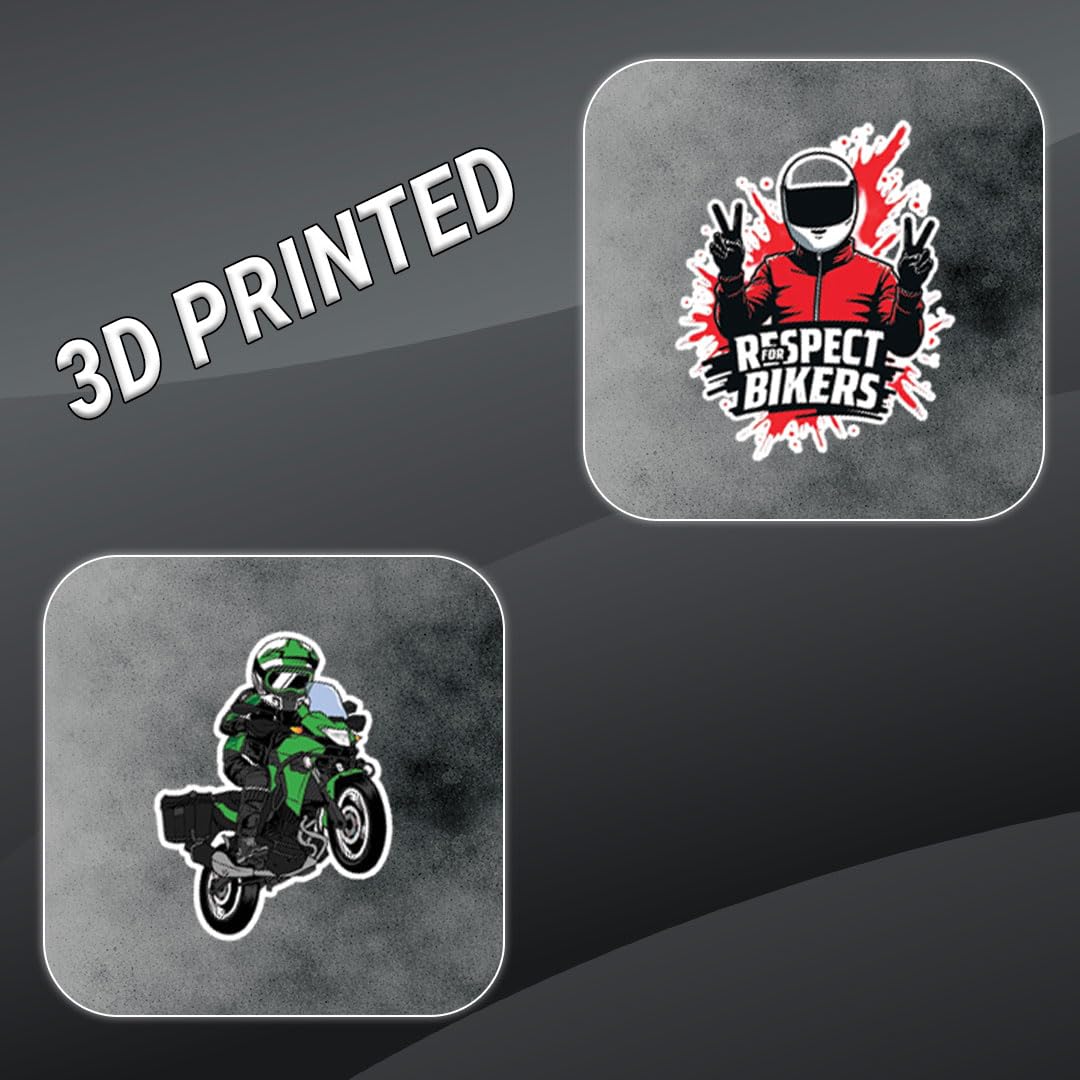 Racing Bike 3D Vinyl Stickers | Waterproof, Fade-Proof, Self-Adhesive Decals for Helmet, Bike, Car, Laptop & Mobile | Sports Bike Graphic Stickers (BIKE16-9PC)