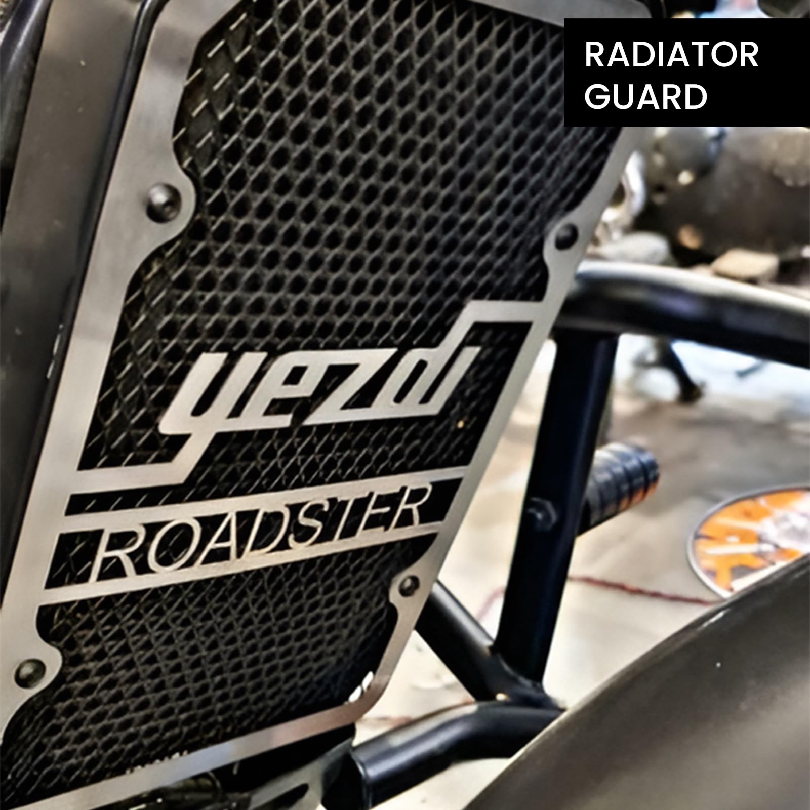 MOTO GENIUS Radiator Guard for Yezdi Roadster Motorbike | Durable Stainless Steel Protector | Essential Accessory for Motorcycle Radiator Protection