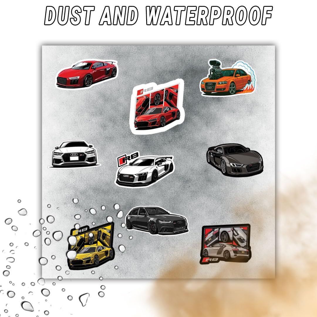 3D Vinyl Car Sticker for Exterior, Waterproof & Fade-Proof Self Adhesive Car Decal for Rear Glass, Bumper, Windshield & Car Styling Accessories (9 PC) (Car8-9PC)