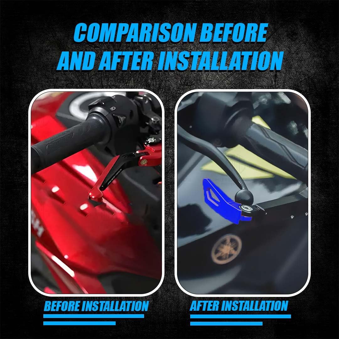 MOTO GENIUS Premium Adjustable CNC Brake Clutch Lever Protector Guard for Motorcycles & Bikes – Universal Fit ()