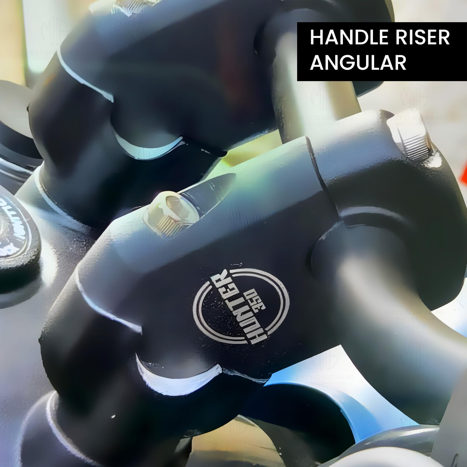 MOTO GENIUS Adjustable Handle Riser Hunter |Enhances Comfort and Control | Height Riser Clamp Compatible with RE Hunter (Angular)
