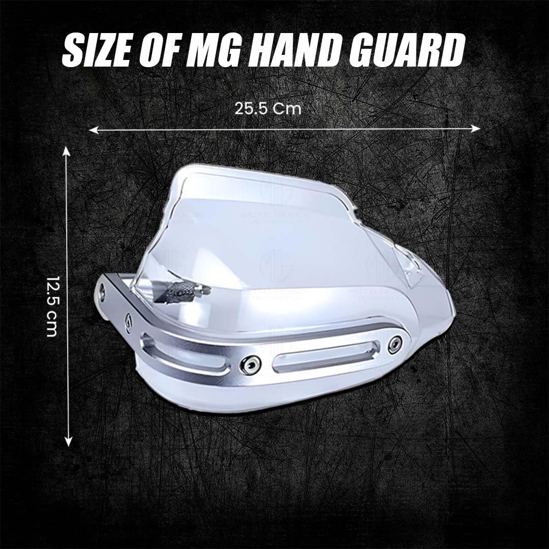 MOTO GENIUS Universal Bike Hand Guards Protectors | Wind Deflector Made for Hand Safety While Riding All Motorcycle