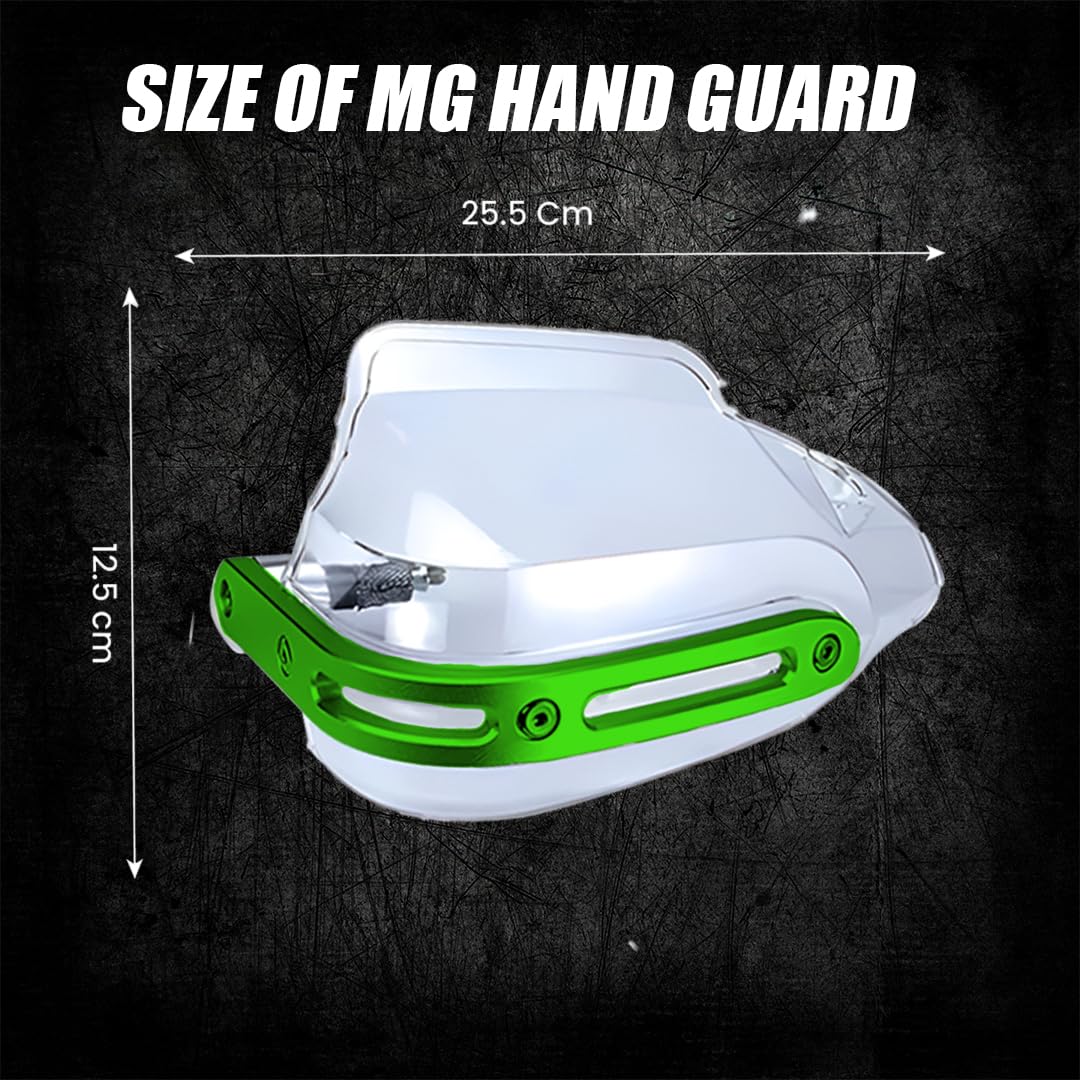MOTO GENIUS Universal Motorcycle Handuards | Bike Wind Deflector Protectors for Handlebar Hand Safety, Fits Most Motorcycles