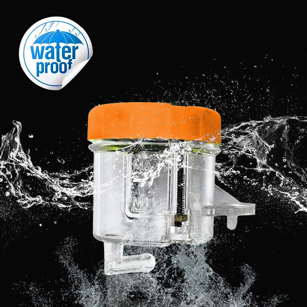 MOTO GENIUS Universal Motorcycle Front Brake Clutch Fluid Reservoir Tank | Durable Plastic Master Cylinder Oil Cup for Hydraulic Brake and Clutch Systems