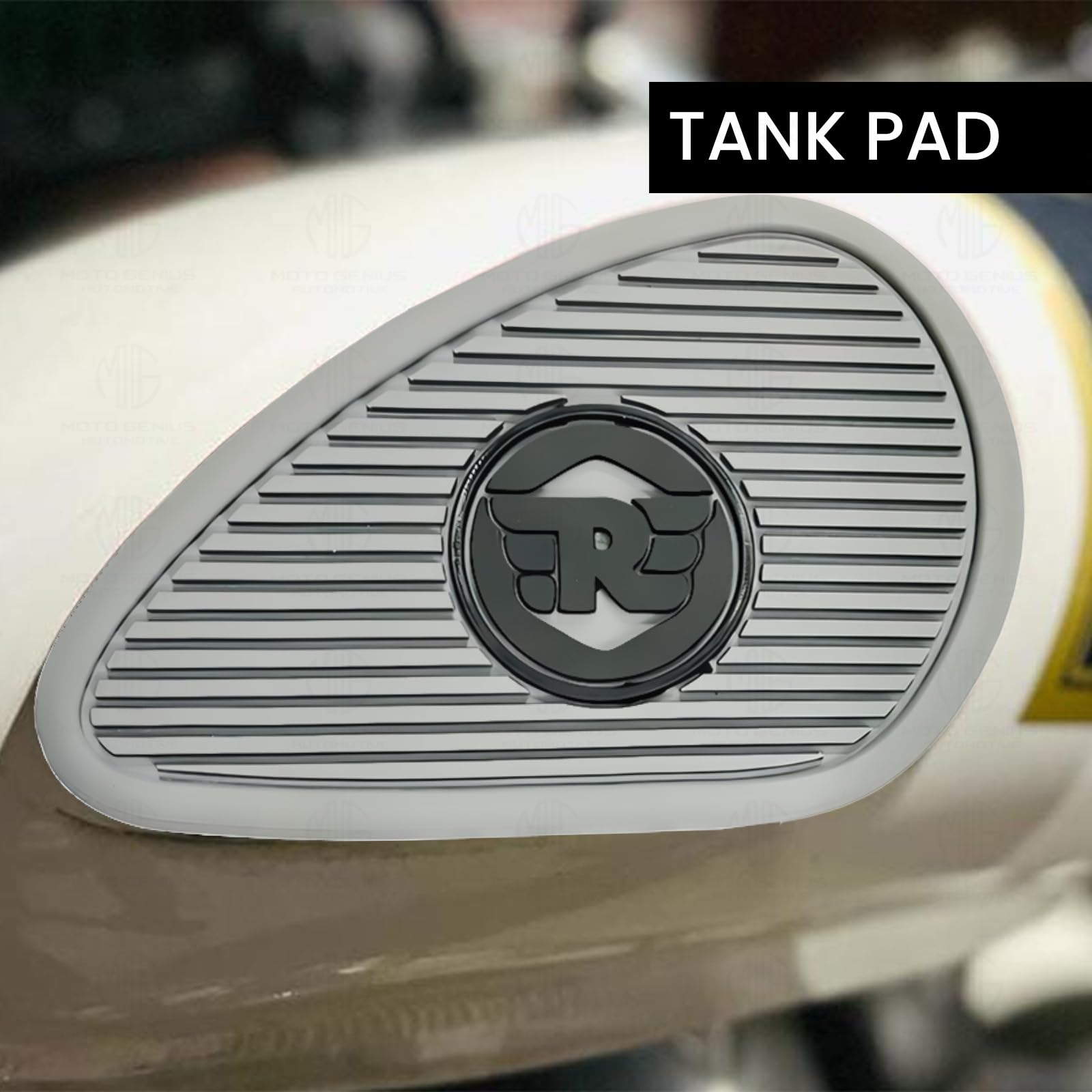 MOTO GENIUS Silicone Tank Pads for RE Interceptor | Premium Tank Protection Pads |Anti-Slip and Scratch-Resistant Design |Stylish and Durable (Pack of 2)