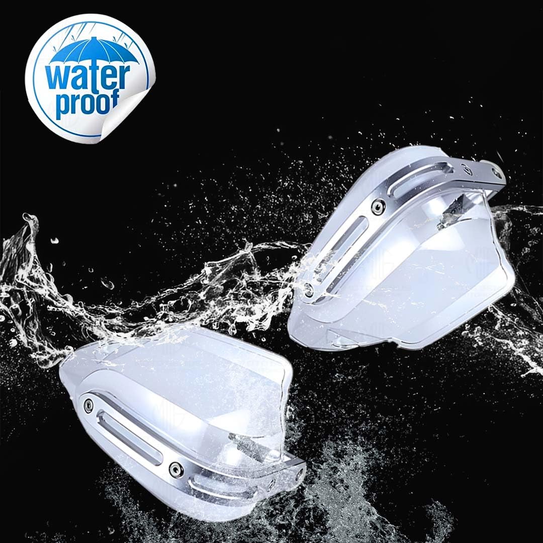 MOTO GENIUS Universal Bike Hand Guards Protectors | Wind Deflector Made for Hand Safety While Riding All Motorcycle