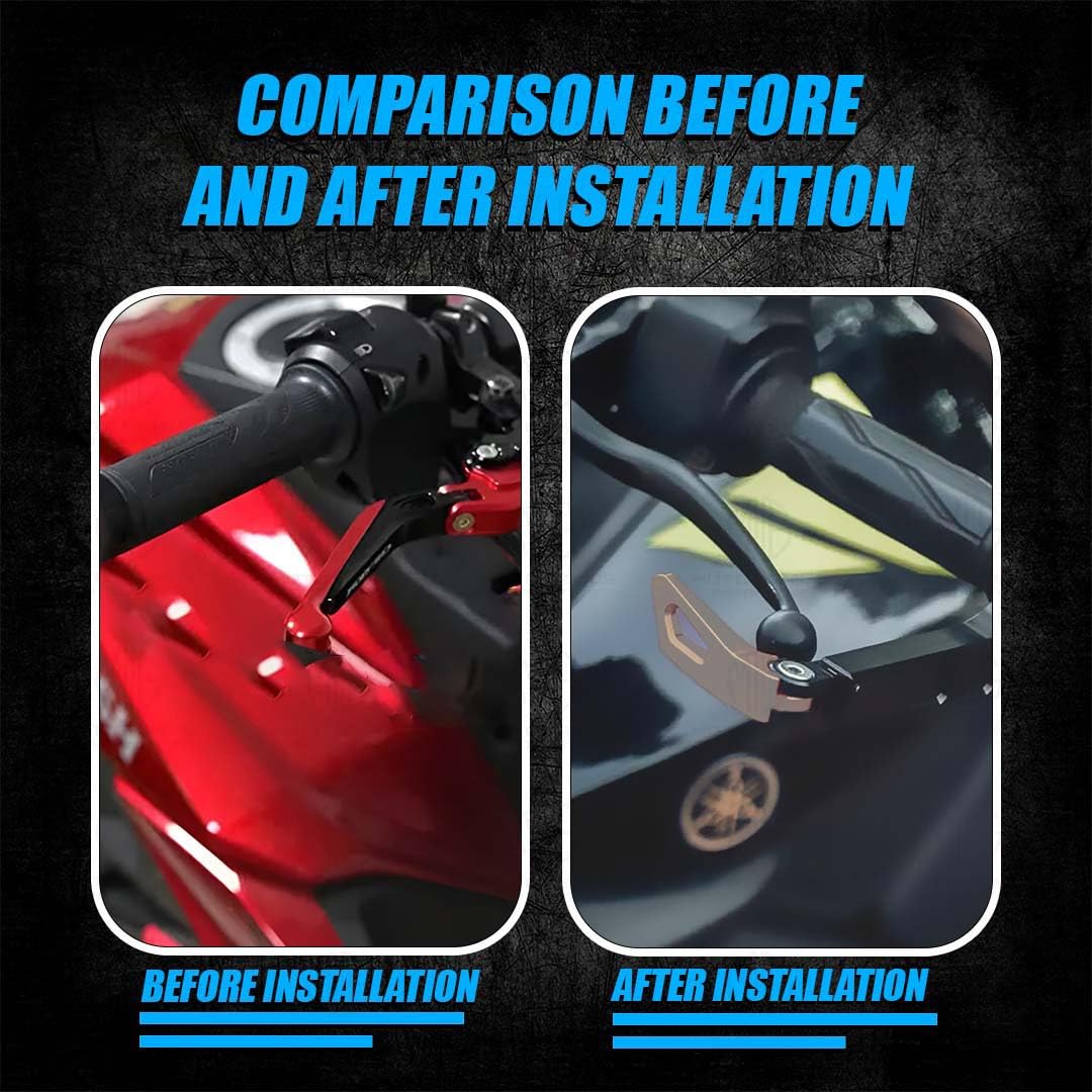 MOTO GENIUS Premium Adjustable CNC Brake Clutch Lever Protector Guard for Motorcycles & Bikes – Universal Fit ()