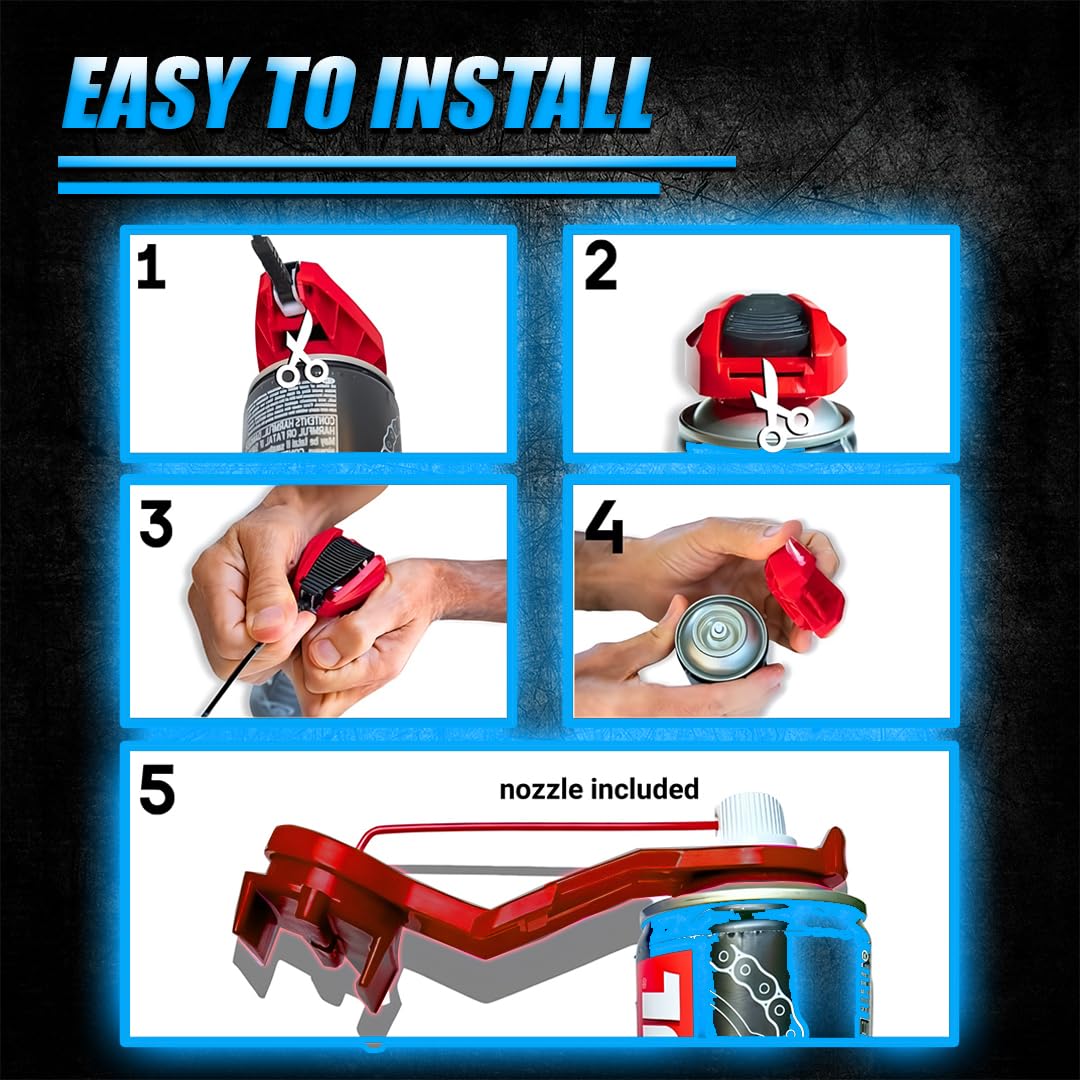 MOTO GENIUS Motorcycle Chain Cleaner and Lube Applicator Tool Kit | Durable Brush for Deep Cleaning and Maintenance