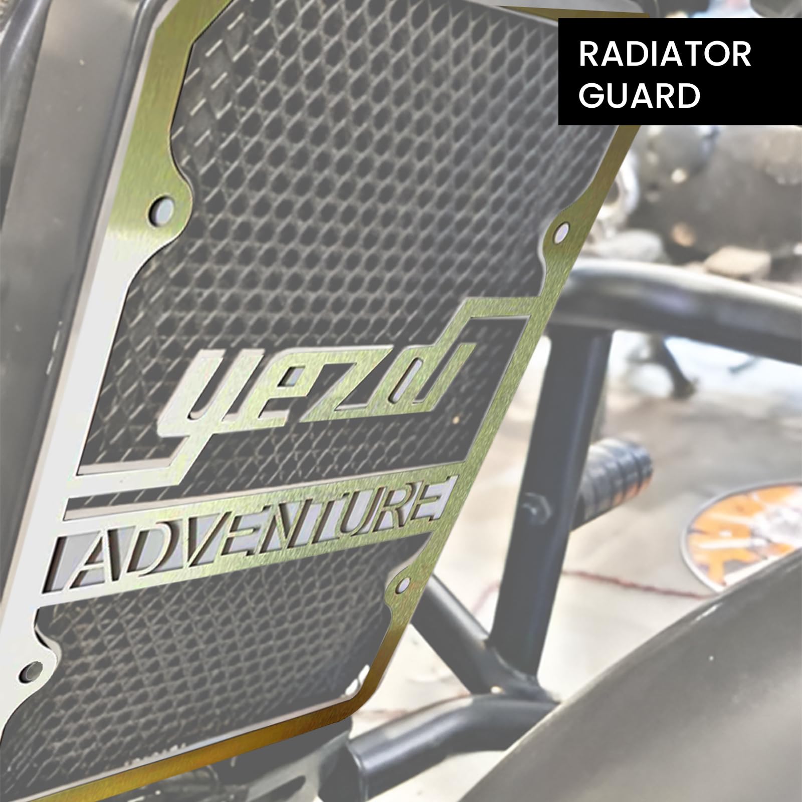 MOTO GENIUS Radiator Guard for Yezdi Adventure Motorbike | Durable Stainless Steel Protector | Essential Accessory for Motorcycle Radiator Protection