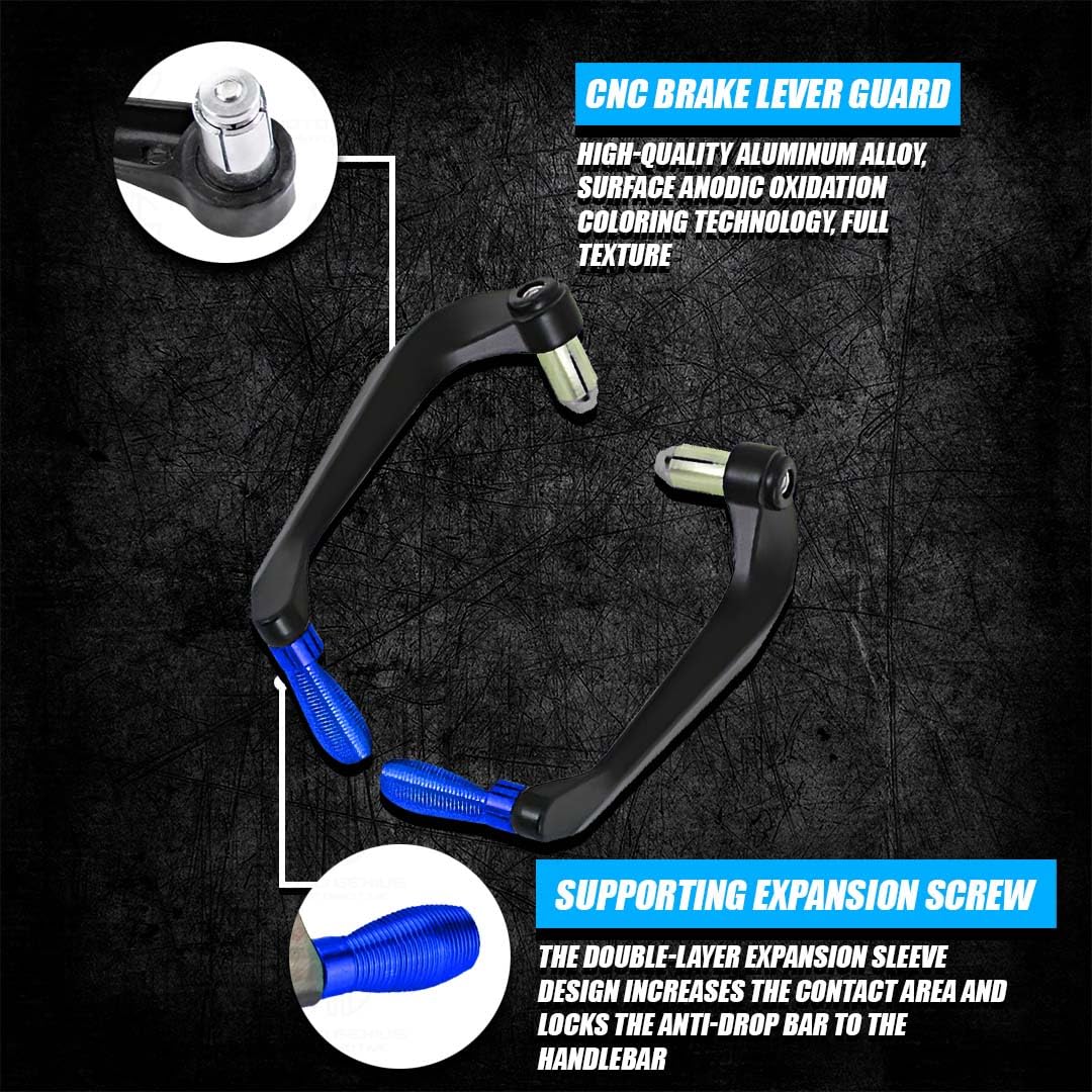 MOTO GENIUS Adjustable CNC Brake Clutch Lever Protector Guard for Motorcycles & Bikes | Universal Fit, Durable Aluminum, Lever Protection, Minimalist Design ()