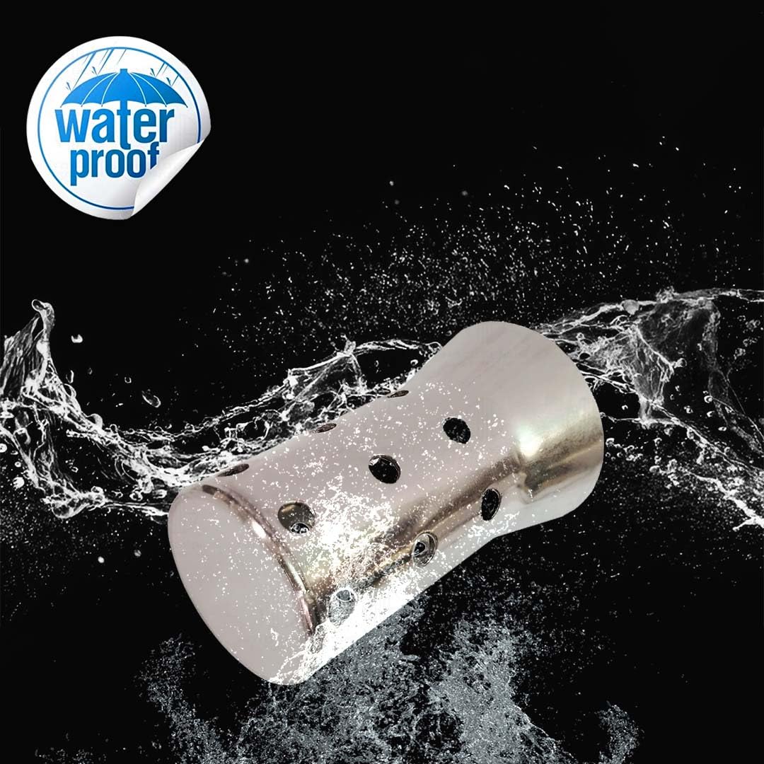 MOTO GENIUS Motorcycle Stainless Steel Universal Exhaust DB Killer | 51mm Silencer Muffler for Enhanced Performance (Cylinder Shape)