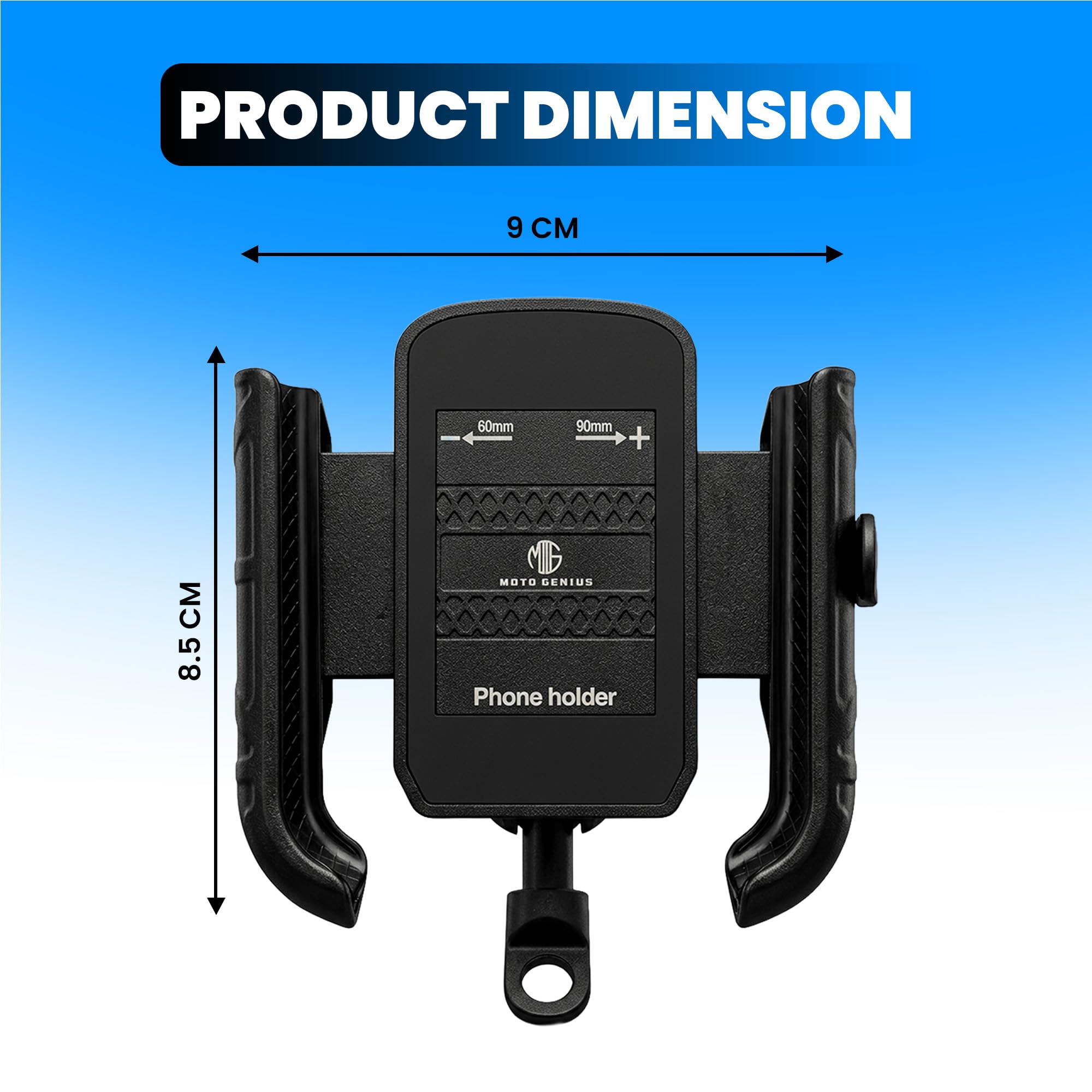 Universal Aluminium Mirror Fitting Mobile Holder for Bikes & Scooters, 360 Degree Rotation, Anti-Rust Durable Phone Mount, Long Lasting Motorcycle Handlebar Stand