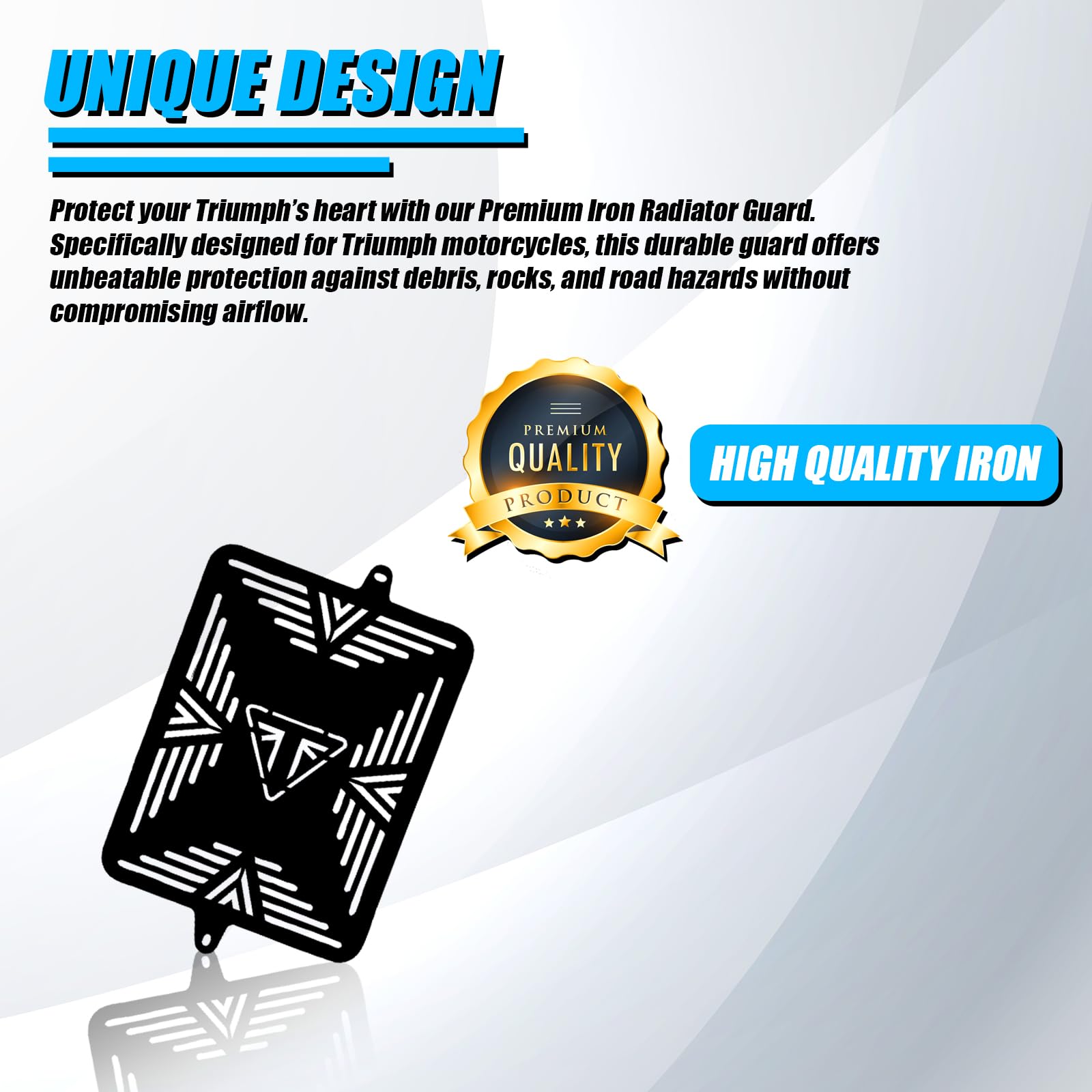 MOTO GENIUS Radiator Guard for Triumph Speed 400 | Durable Metal Protector for Radiator Protection | Essential Motorcycle Accessory for Enhanced Cooling and Damage Prevention