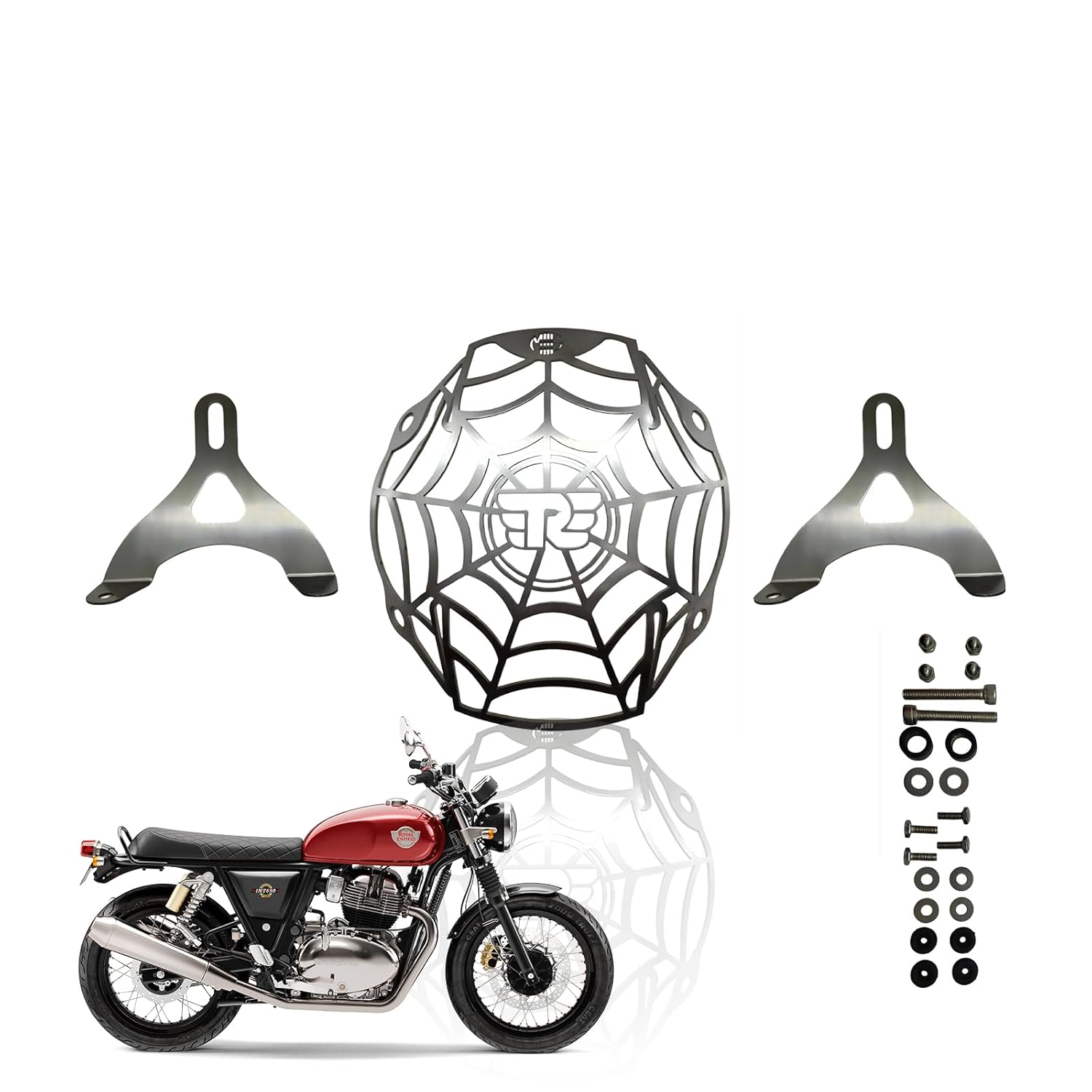 Headlight Grill Guard for RE Interceptor | Durable Stainless Steel Protective Cover for Motorcycle Lights