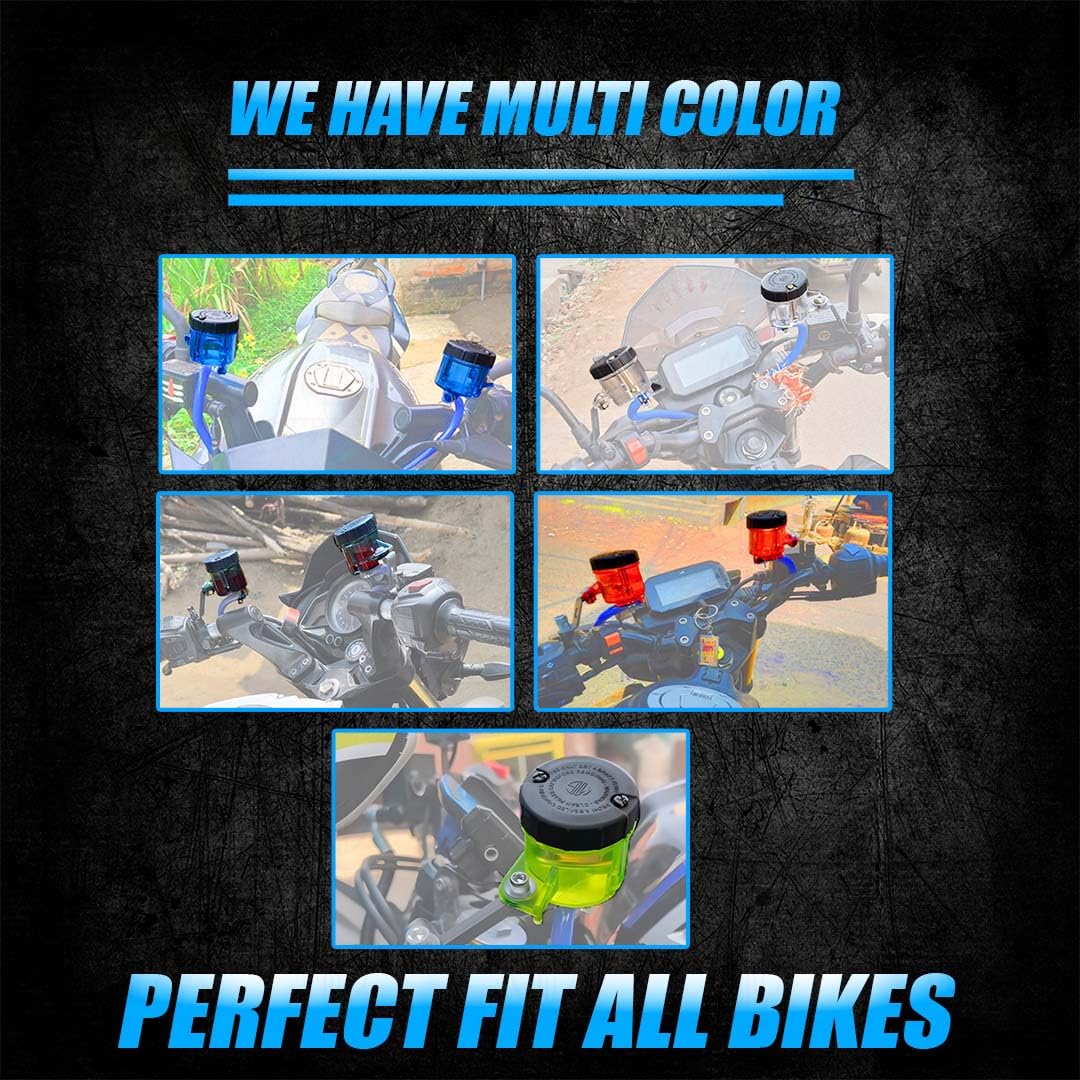 MOTO GENIUS Universal Motorcycle Front Brake Master Cylinder Oil Reservoir Tank Cup | Durable Replacement for Hydraulic Brake and Clutch Systems (Pack of 2)