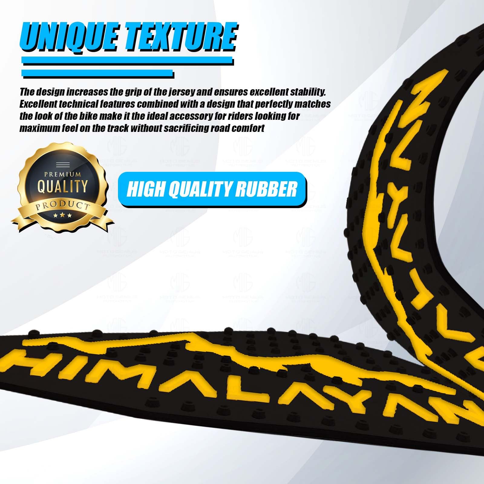 MOTO GENIUS Himalayan 450 Tank Pads | Premium Anti-Slip & Scratch-Resistant Protection | Durable, Stylish Design for Motorbike Tank | Easy Installation | Ideal for Himalayan 450 ()