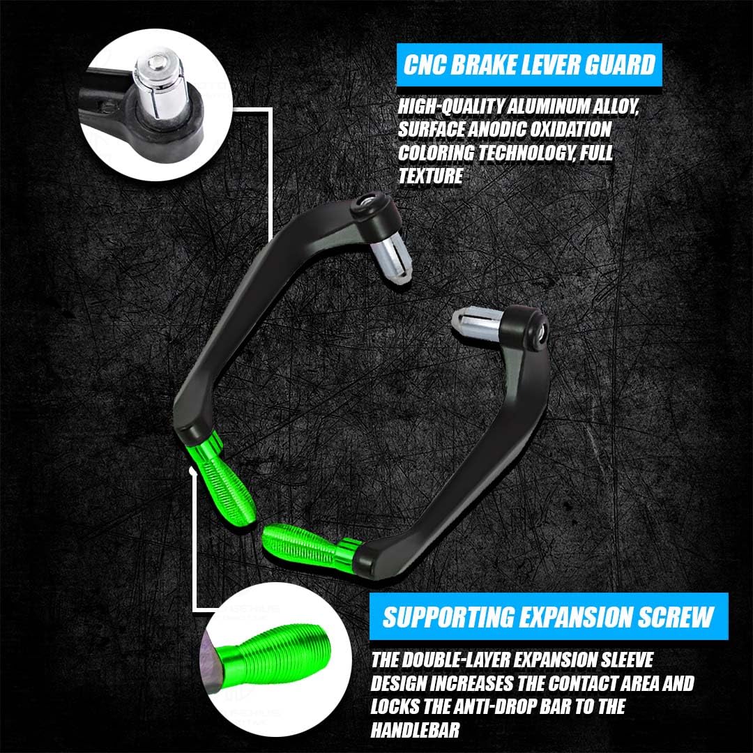 MOTO GENIUS Adjustable CNC Brake Clutch Lever Protector Guard for Motorcycles & Bikes | Universal Fit, Durable Aluminum, Lever Protection, Minimalist Design ()