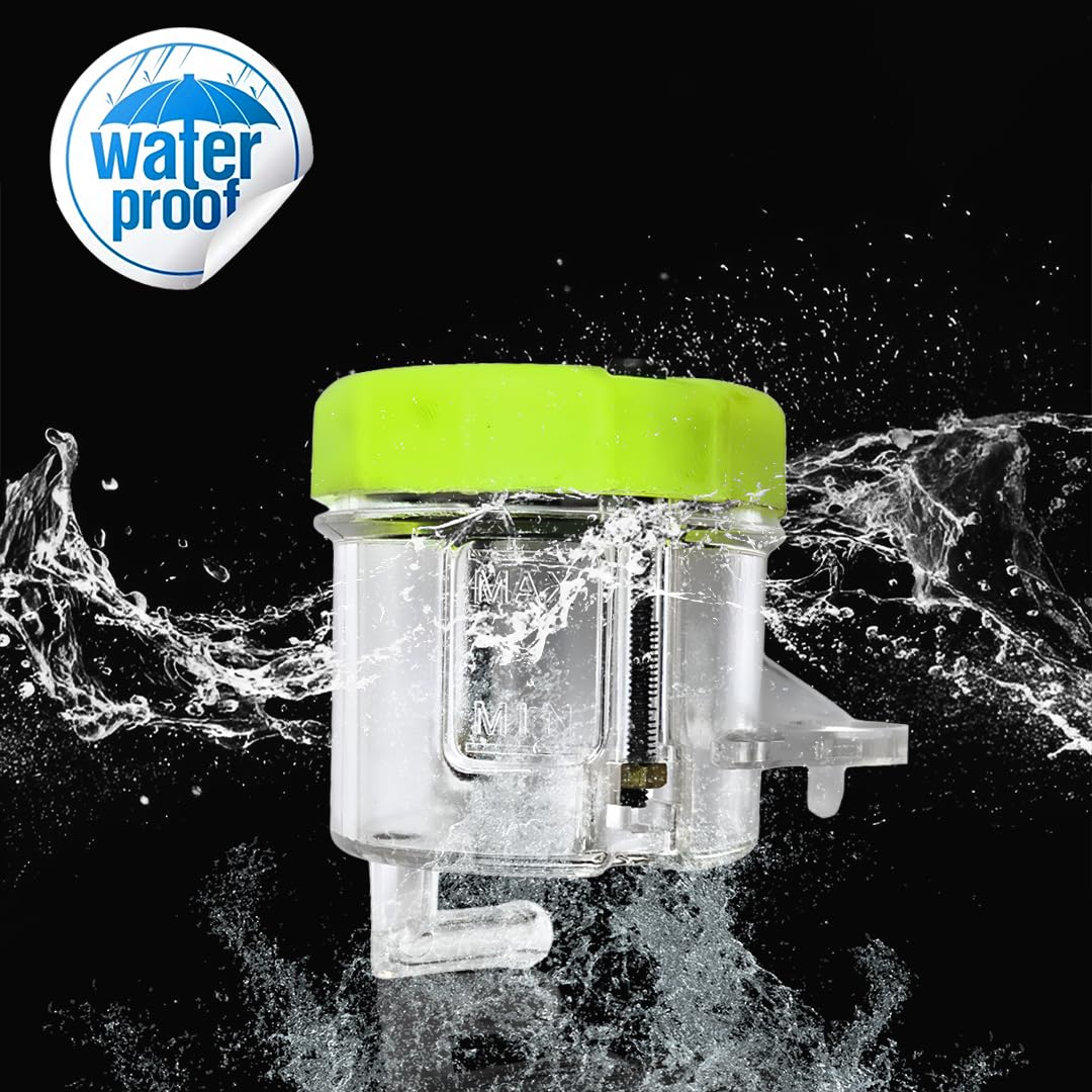MOTO GENIUS Universal Motorcycle Front Brake Clutch Fluid Reservoir Tank | Durable Plastic Master Cylinder Oil Cup for Hydraulic Brake and Clutch Systems