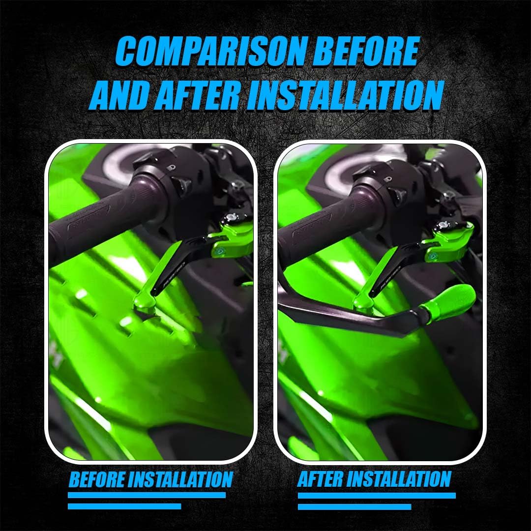 MOTO GENIUS Adjustable CNC Brake Clutch Lever Protector Guard for Motorcycles & Bikes | Universal Fit, Durable Aluminum, Lever Protection, Minimalist Design ()