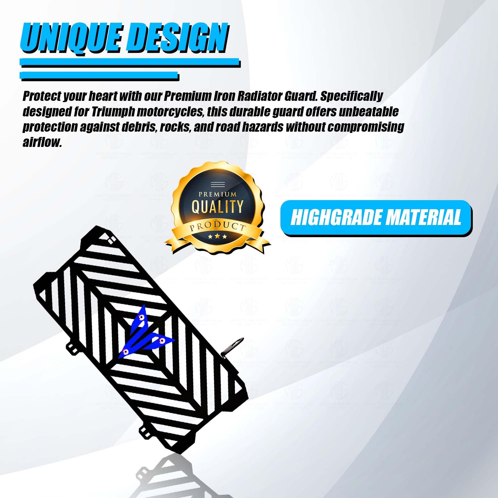 MOTO GENIUS Radiator Guard for MT 15 | Durable Metal Protector |Essential Accessory for Motorcycle Radiator Protection ()