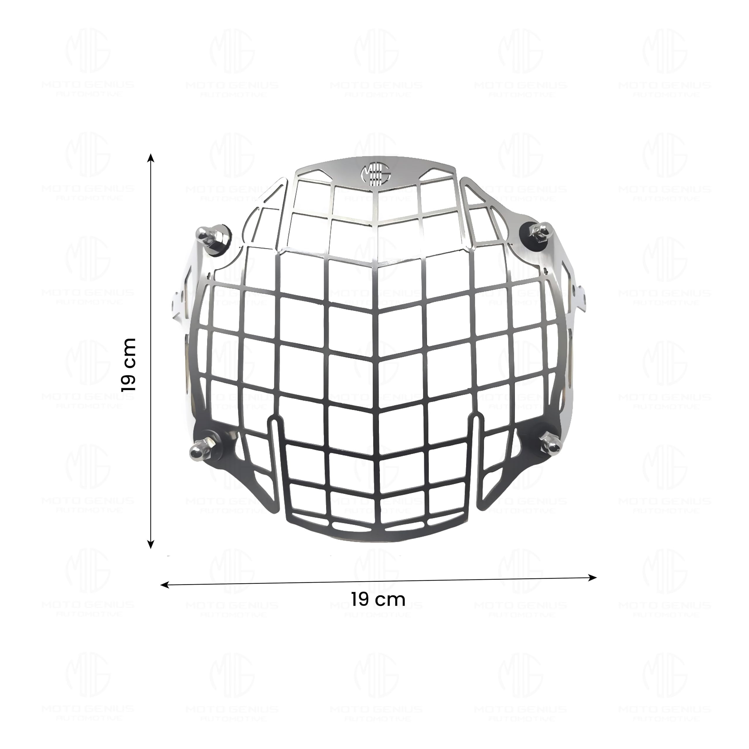 MOTO GENIUS Headlight Grill Guard for RE Interceptor | Durable Stainless Steel Protective Cover for Motorcycle Lights (Honyecomb)