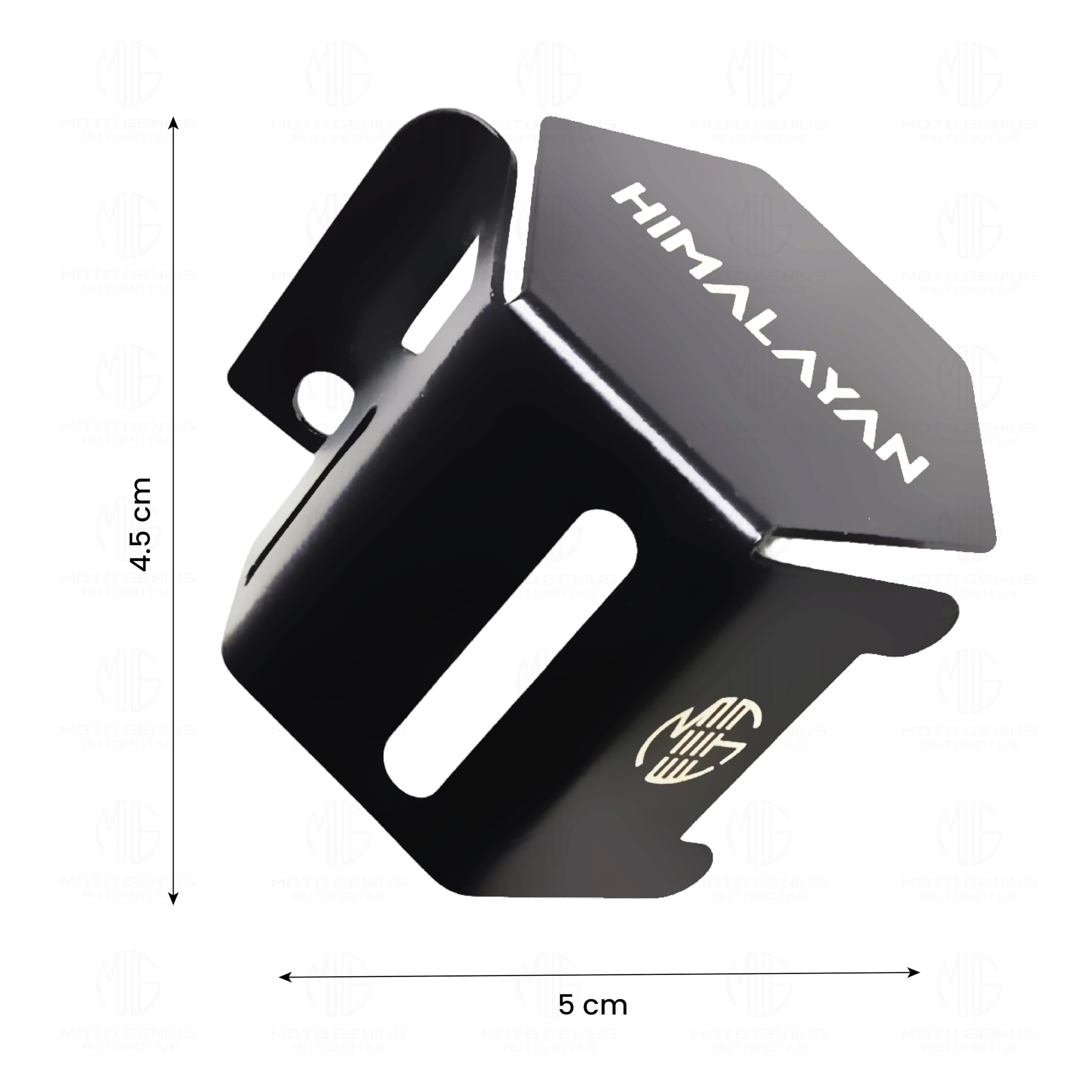 MOTO GENIUS Stainless Steel Rear Brake Oil Container Guard, Premium Black Finish, for RE Himalayan BS3/BS4/BS6/Scram Motorbike (Black)