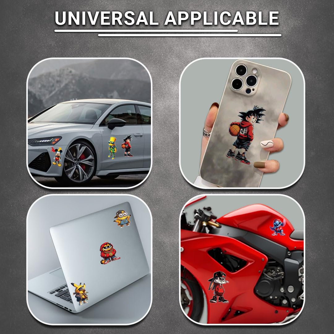 animal bike car laptop helmet 3d vinyl sticker waterproof decal for laptop bike car helmet