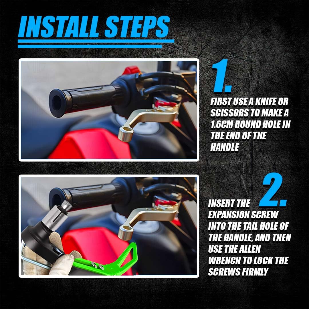 MOTO GENIUS Premium Adjustable CNC Brake Clutch Lever Protector Guard for Motorcycles & Bikes – Universal Fit ()