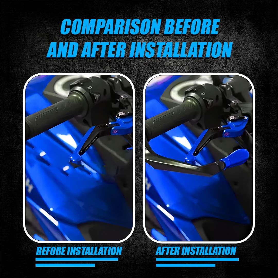 MOTO GENIUS Adjustable CNC Brake Clutch Lever Protector Guard for Motorcycles & Bikes | Universal Fit, Durable Aluminum, Lever Protection, Minimalist Design ()