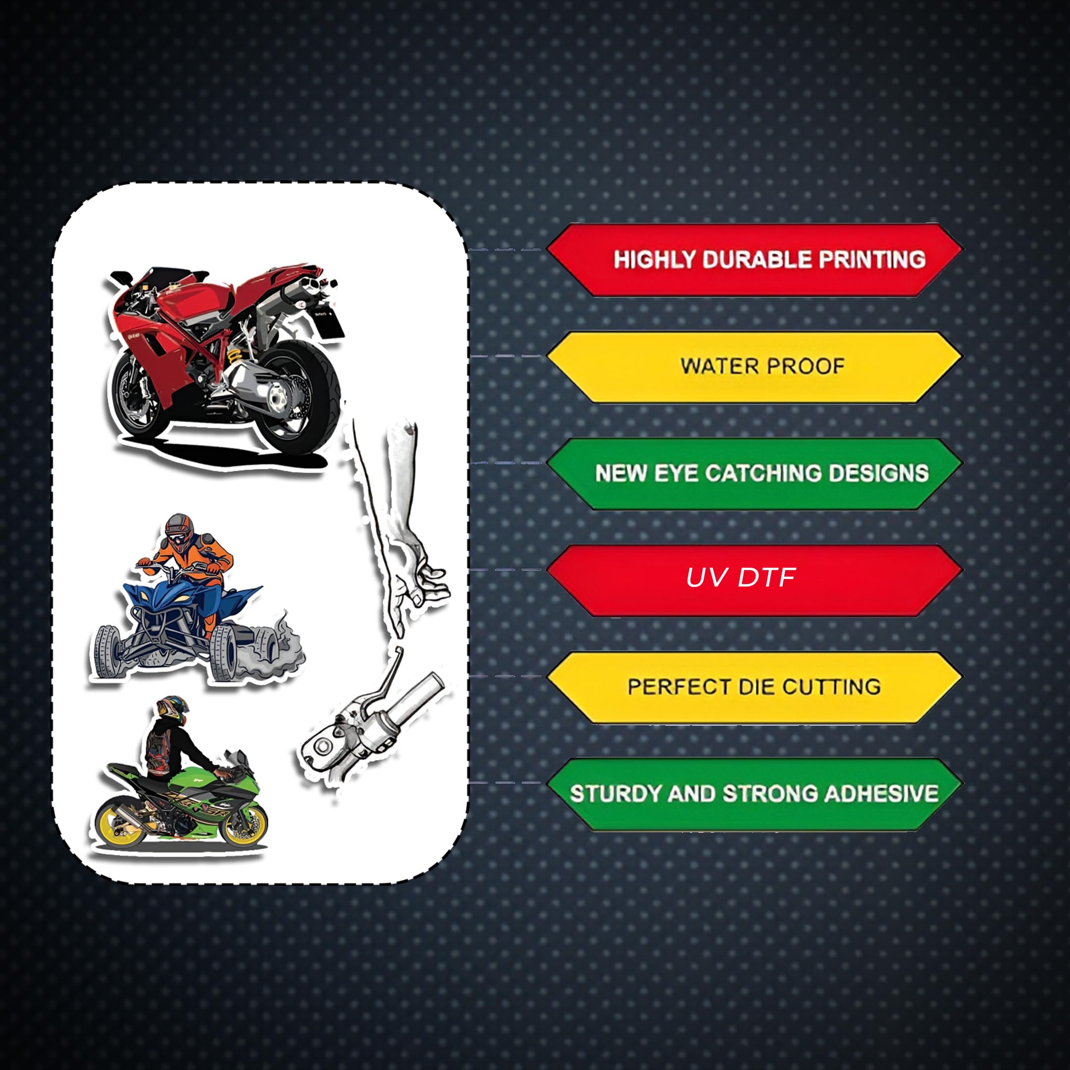 animal bike car laptop helmet 3d vinyl sticker waterproof decal for laptop bike car helmet