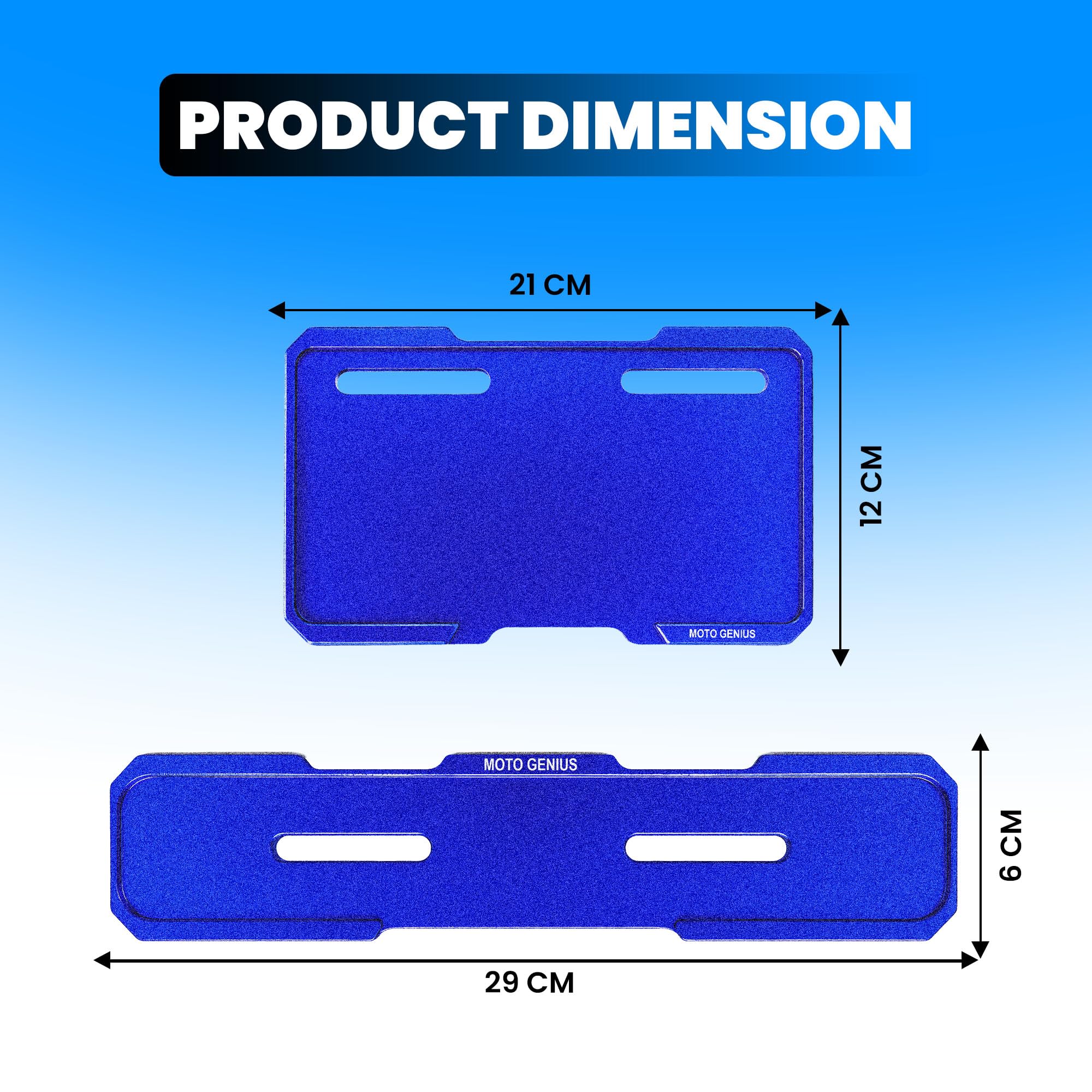 Universal CNC Aluminium Number Plate Holder Frame for Bikes & Scooters, Front & Rear, Anti-Rust, Heavy-Duty License Plate Mount, Universal Fit, Easy Installation