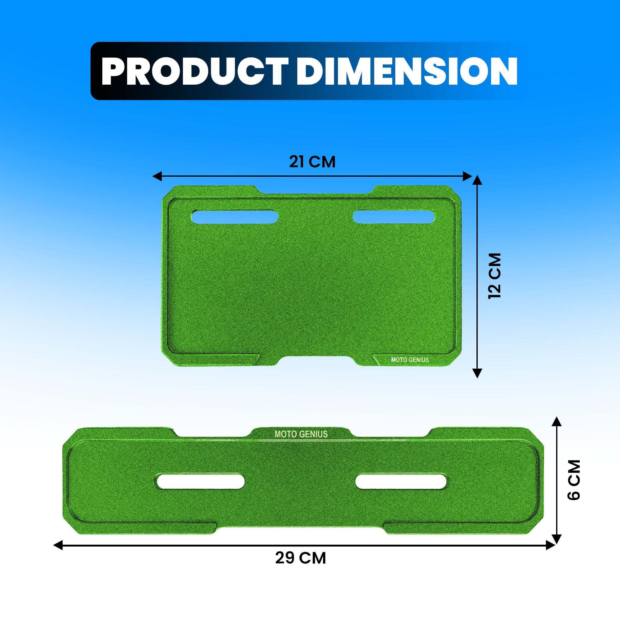 Universal CNC Aluminium Number Plate Holder Frame for Bikes & Scooters, Front & Rear, Anti-Rust, Heavy-Duty License Plate Mount, Universal Fit, Easy Installation
