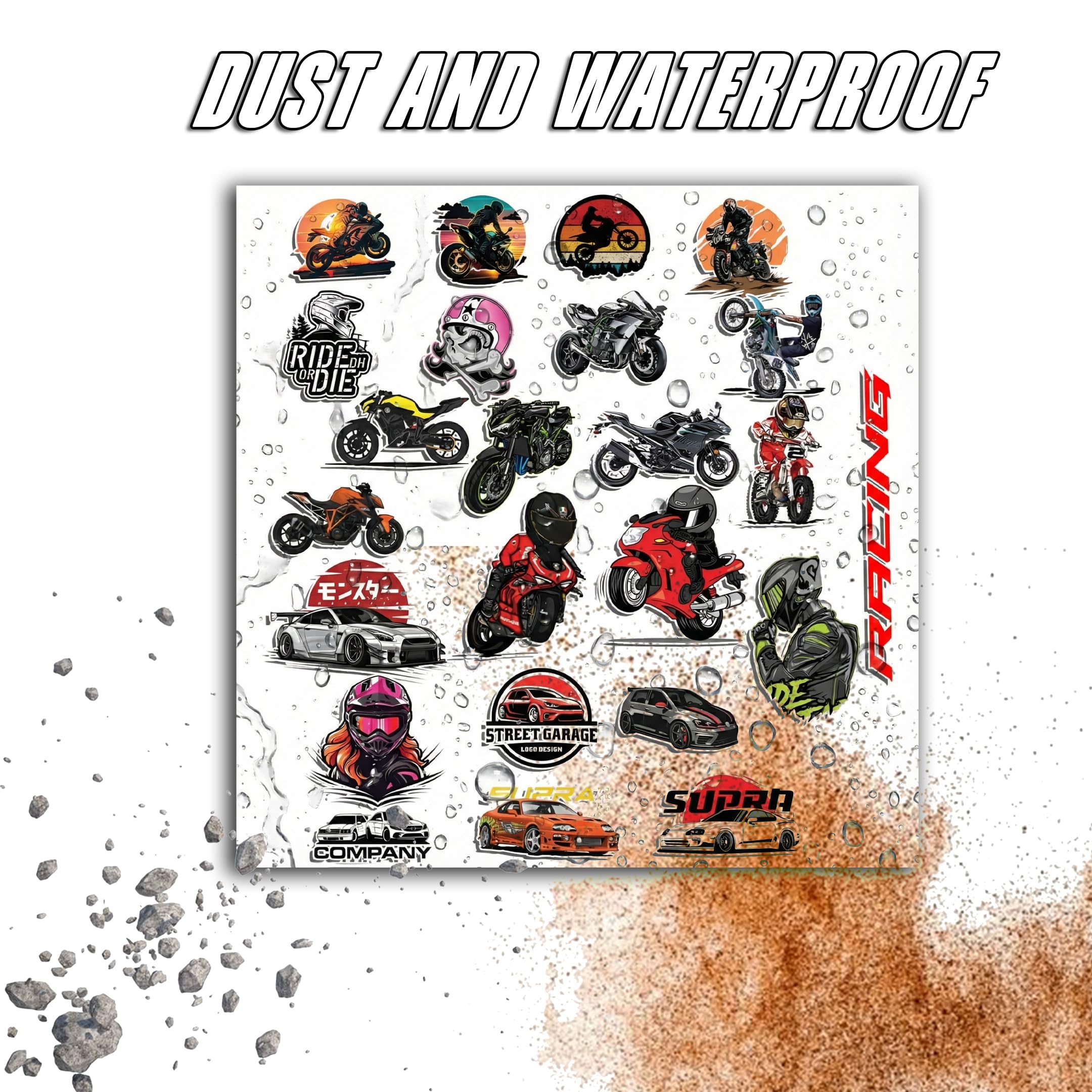 animal bike car laptop helmet 3d vinyl sticker waterproof decal for laptop bike car helmet