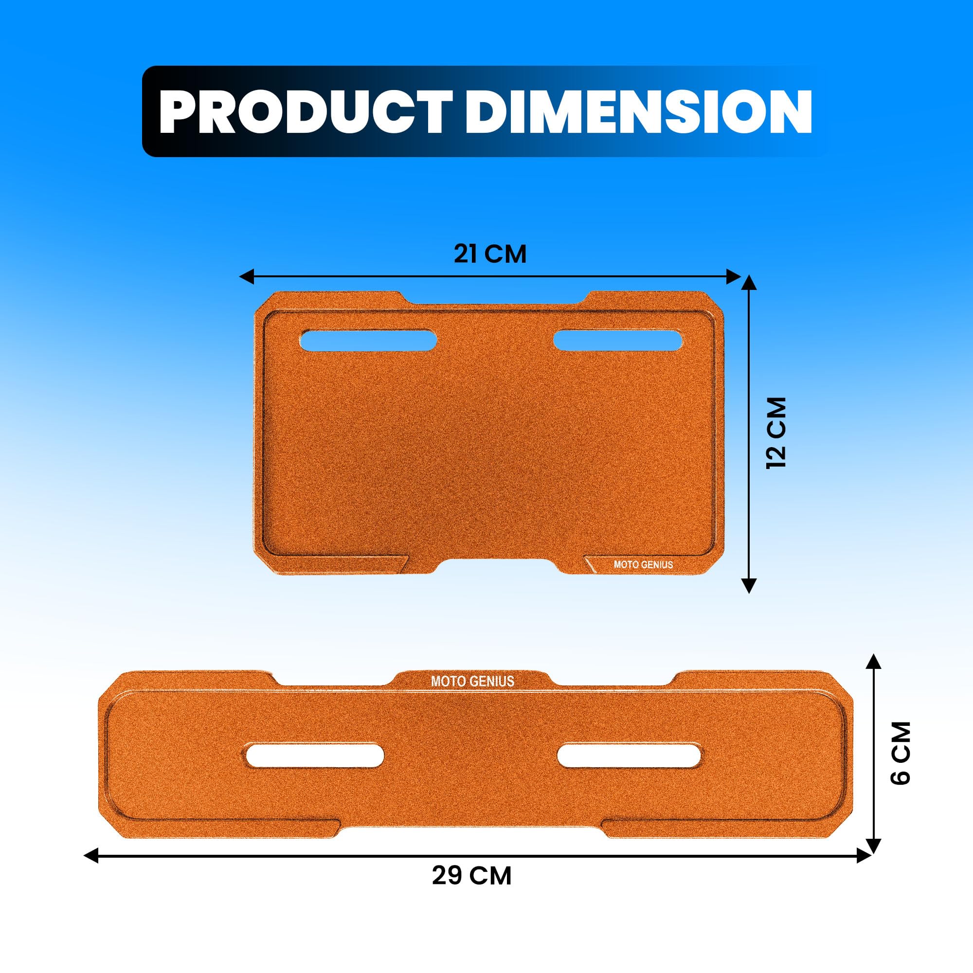 Universal CNC Aluminium Number Plate Holder Frame for Bikes & Scooters, Front & Rear, Anti-Rust, Heavy-Duty License Plate Mount, Universal Fit, Easy Installation