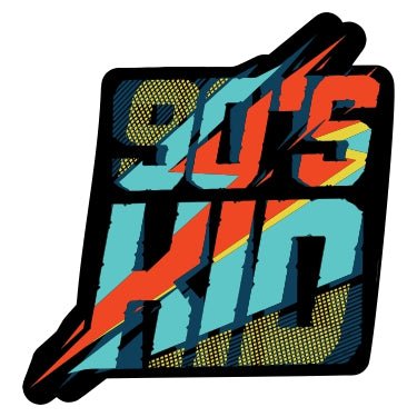 90-s-KID-SPC-15 Vinyl Sticker Waterproof Decals for Motorcycle, Helmet & Laptop | Edgy Aesthetic Stickers for Bikes and cars - Moto Genius